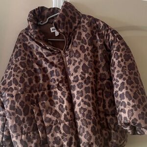 ABOUND Leopard Print Puffer Jacket